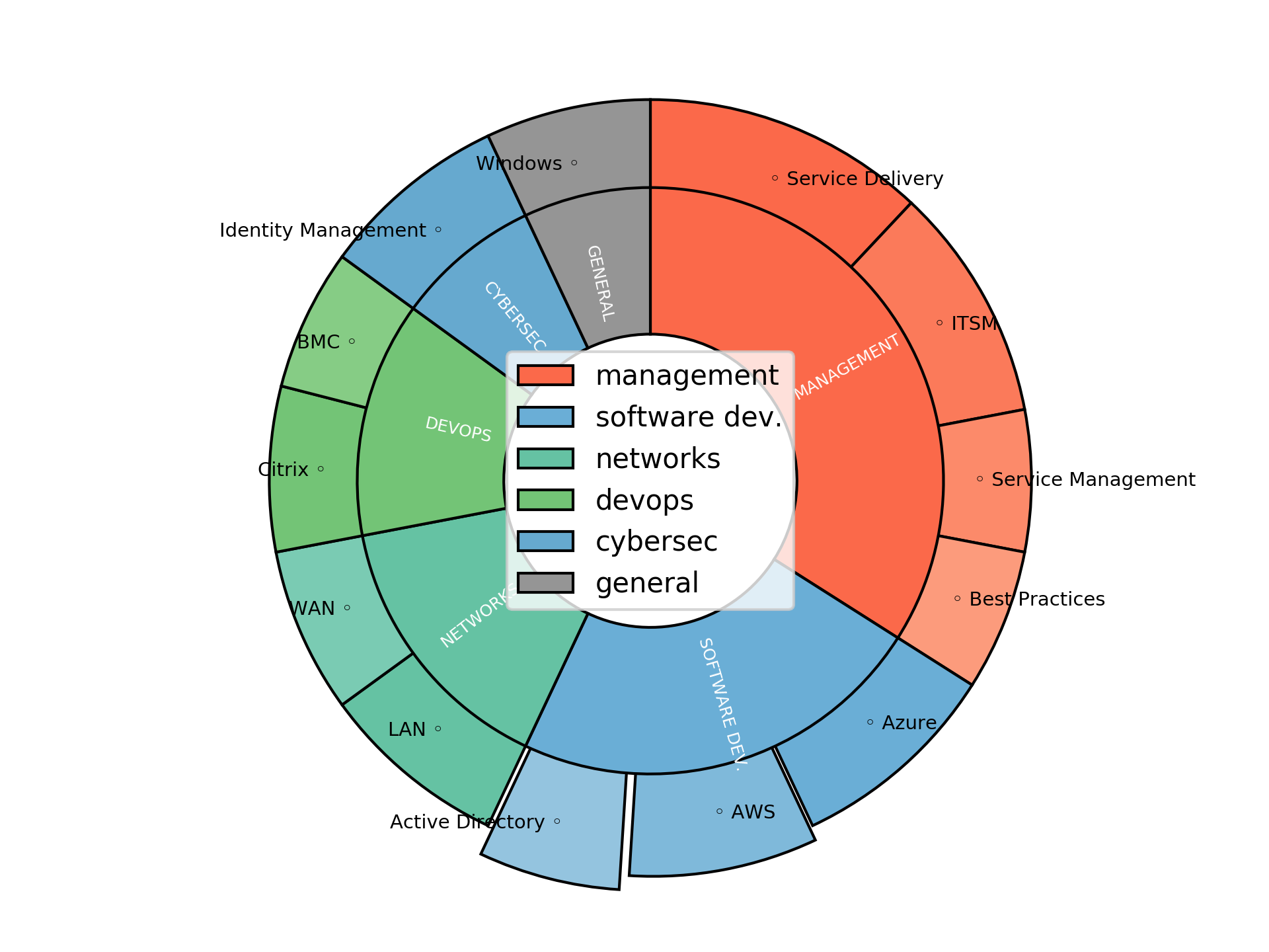 Disaggregated Visualization Graph for IT Ops and Service Delivery Manager