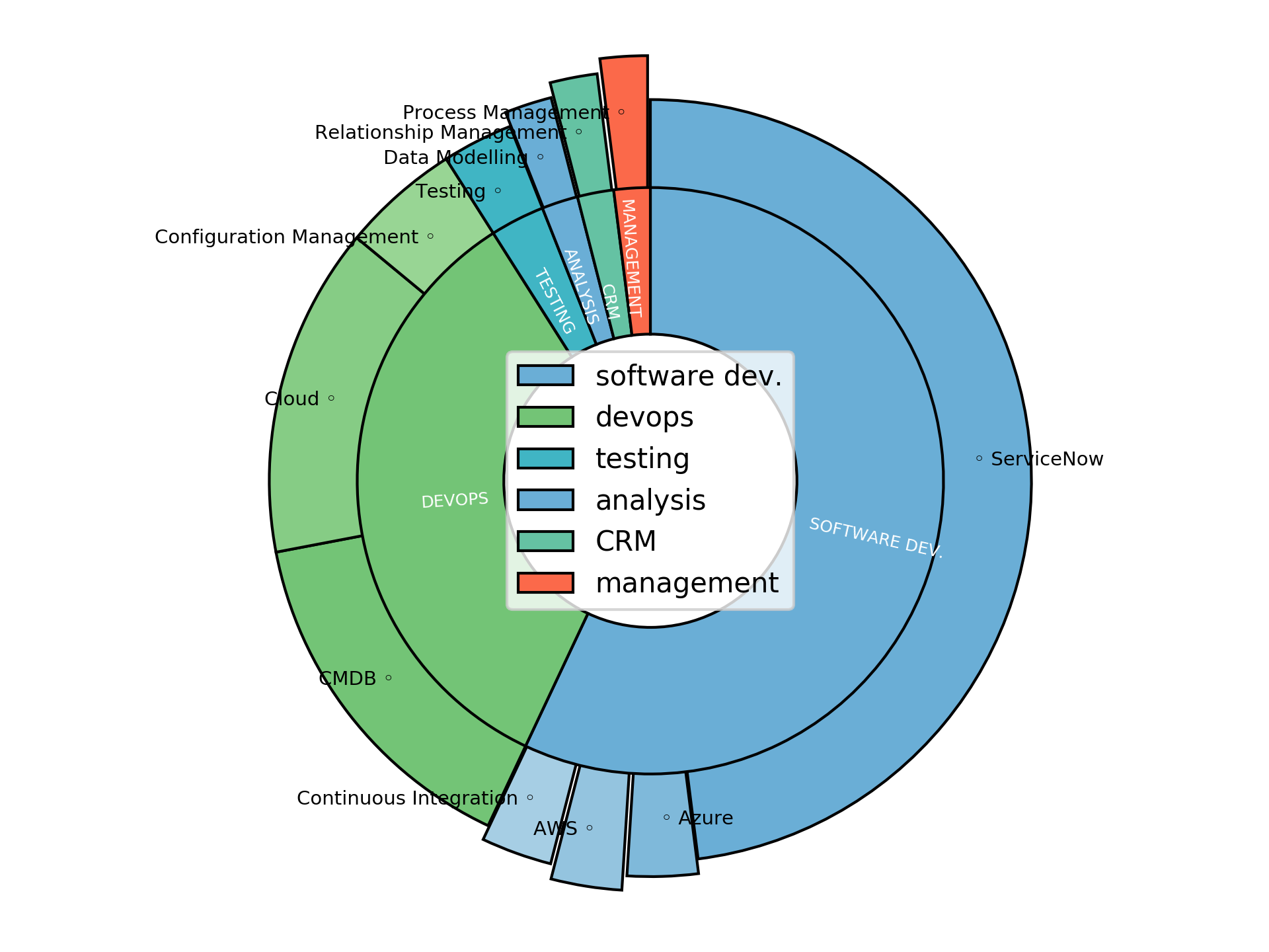 Disaggregated Visualization Graph for Technical Consultant - ServiceNow